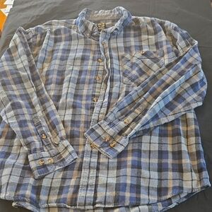 Plaid Blue and Gray Noble Men's Shirt